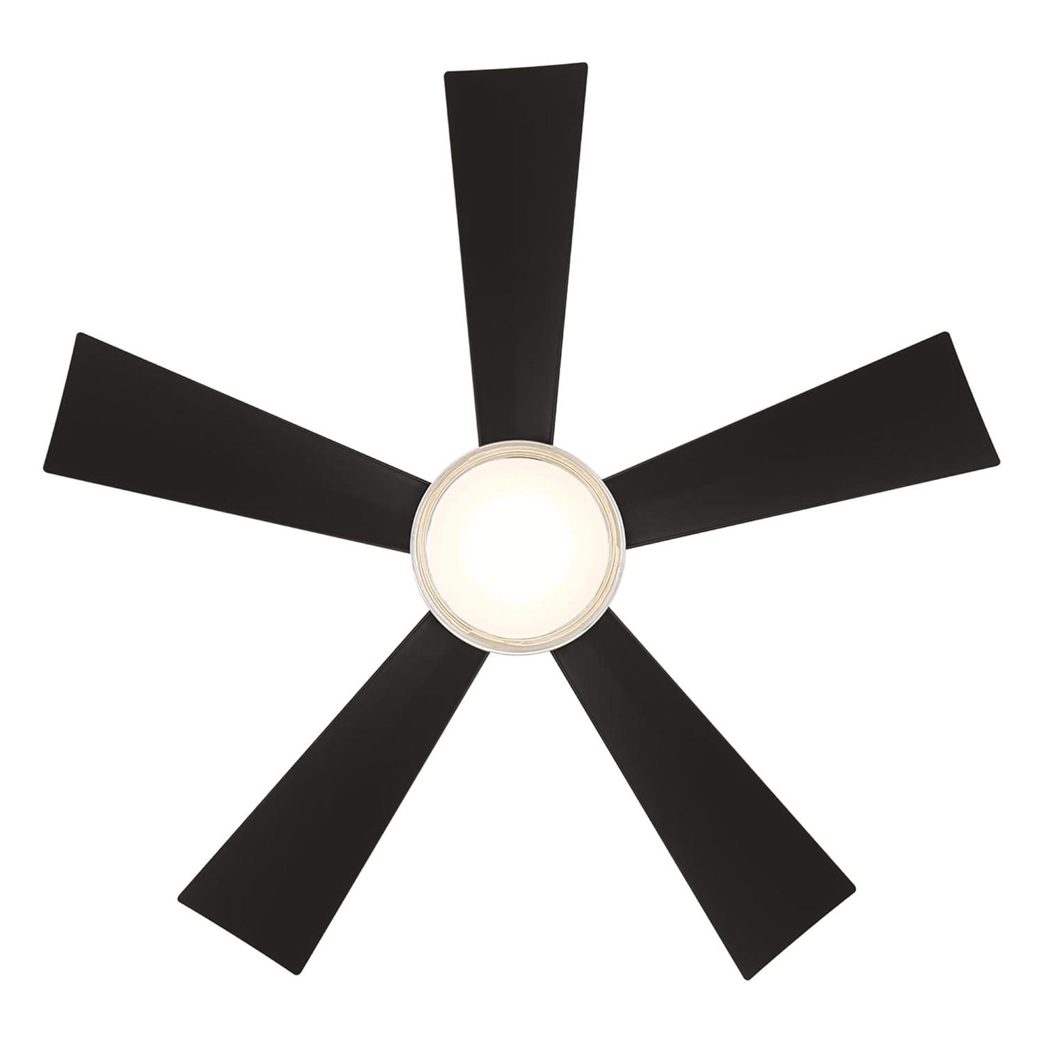 Wynd 5 - Blade Outdoor /Indoor Smart Ceiling Fan with Remote Control and LED Light Kit Included, Works With Alexa and iOS or Android App
