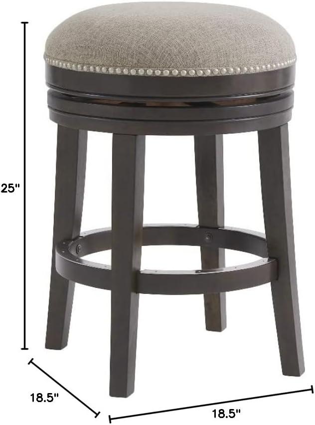 Clara Solid Rubber Wood Swivel Counter And Bar Stool