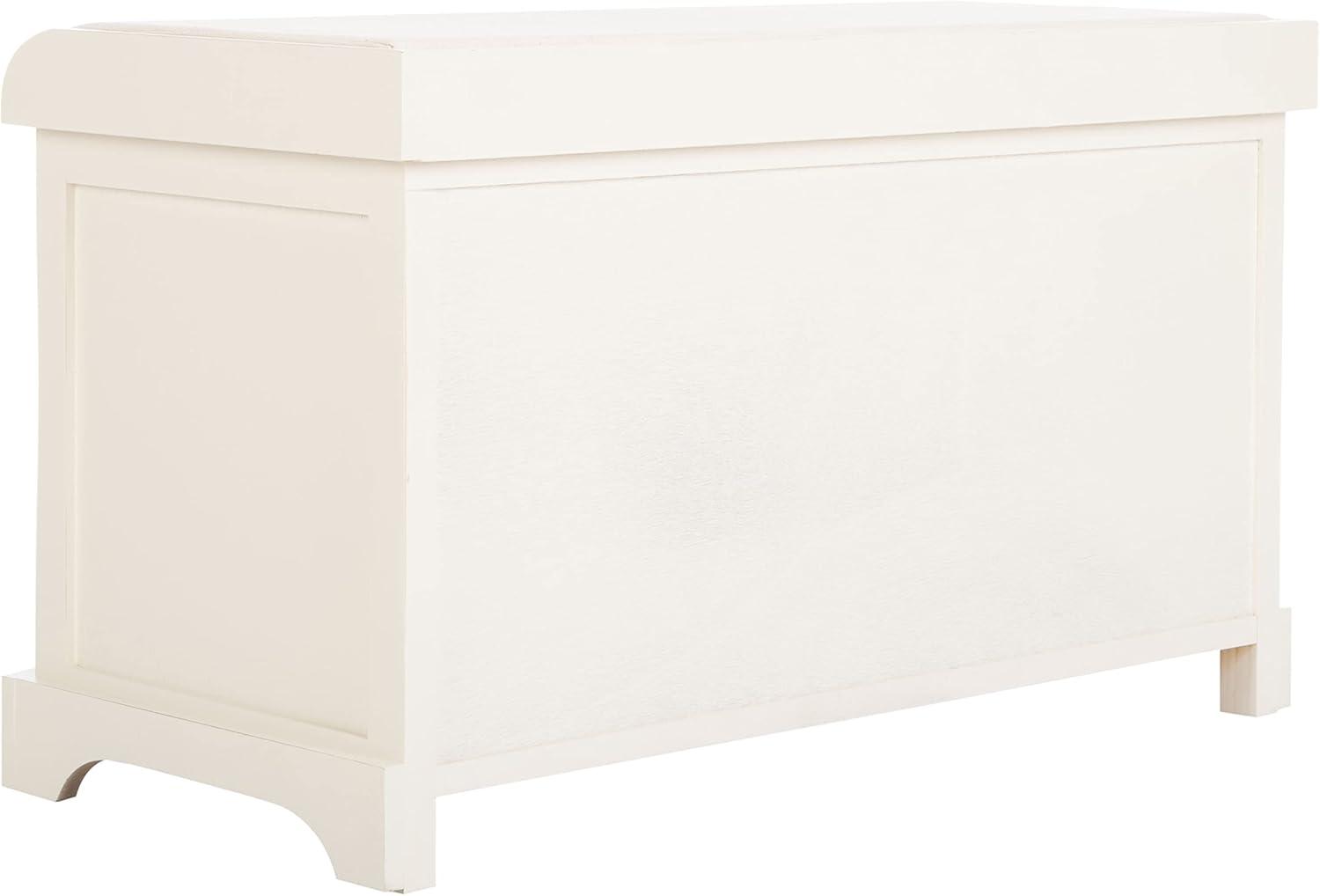 Freddy Wicker Storage Bench - AMH5736 - Vintage White - Safavieh