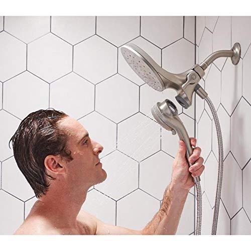 Moen Magnetix Engage 6.0 -Spray Spot Resist Brushed Nickel 6.75-in Round Handheld High Pressure Rain Shower Head 2.5 GPM