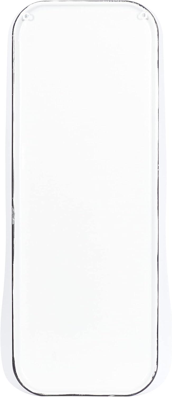 42" x 16" Vintage Country Iron Farmhouse Metal Sign Wall Decor Black - Olivia & May: Glazed White Rectangular Panel