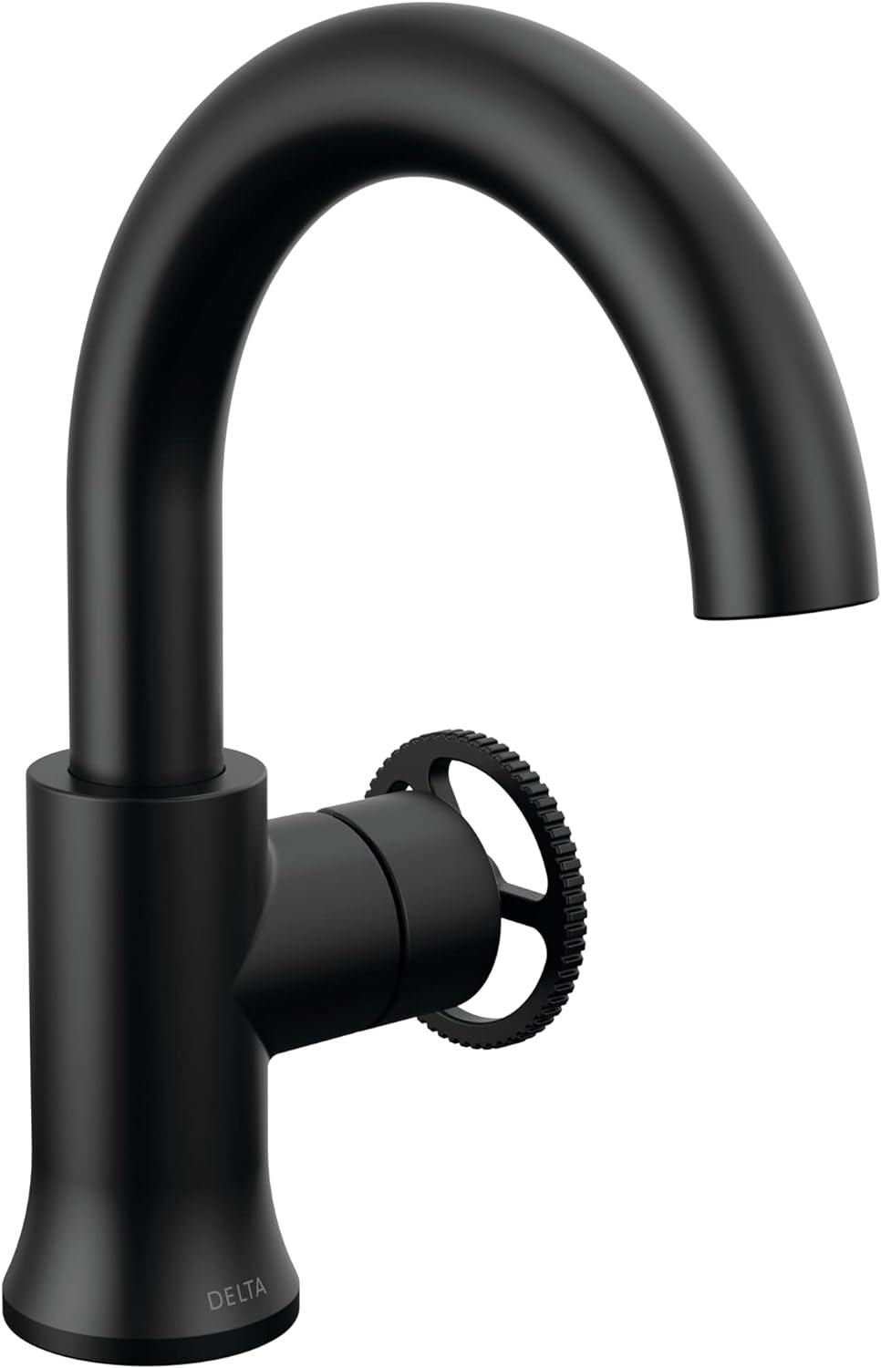 Sleek Modern 8'' Stainless Steel Single Hole Bathroom Faucet in Matte Black