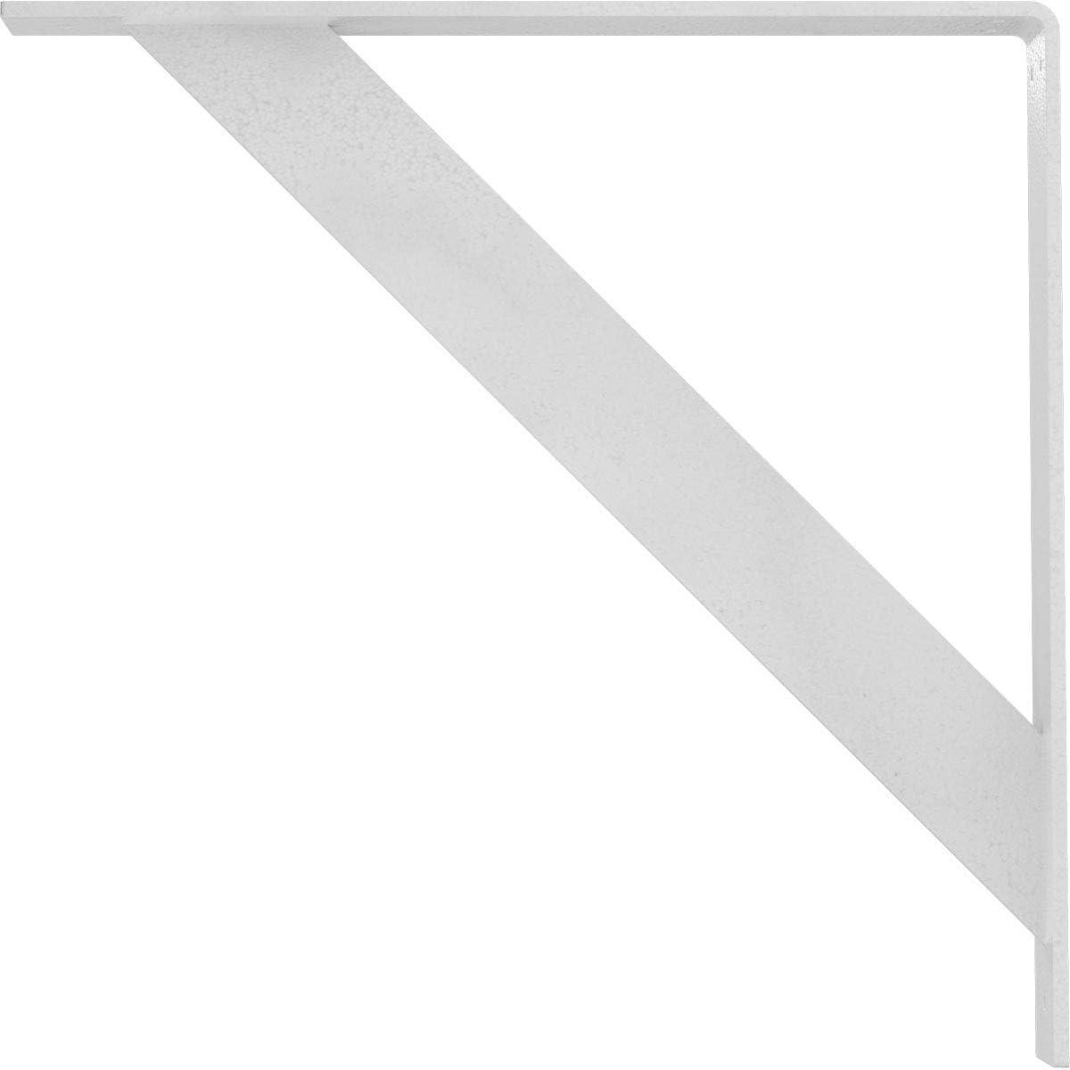 Ekena Millwork 2"W x 18"D x 18"H Traditional Steel Bracket, Hammered White