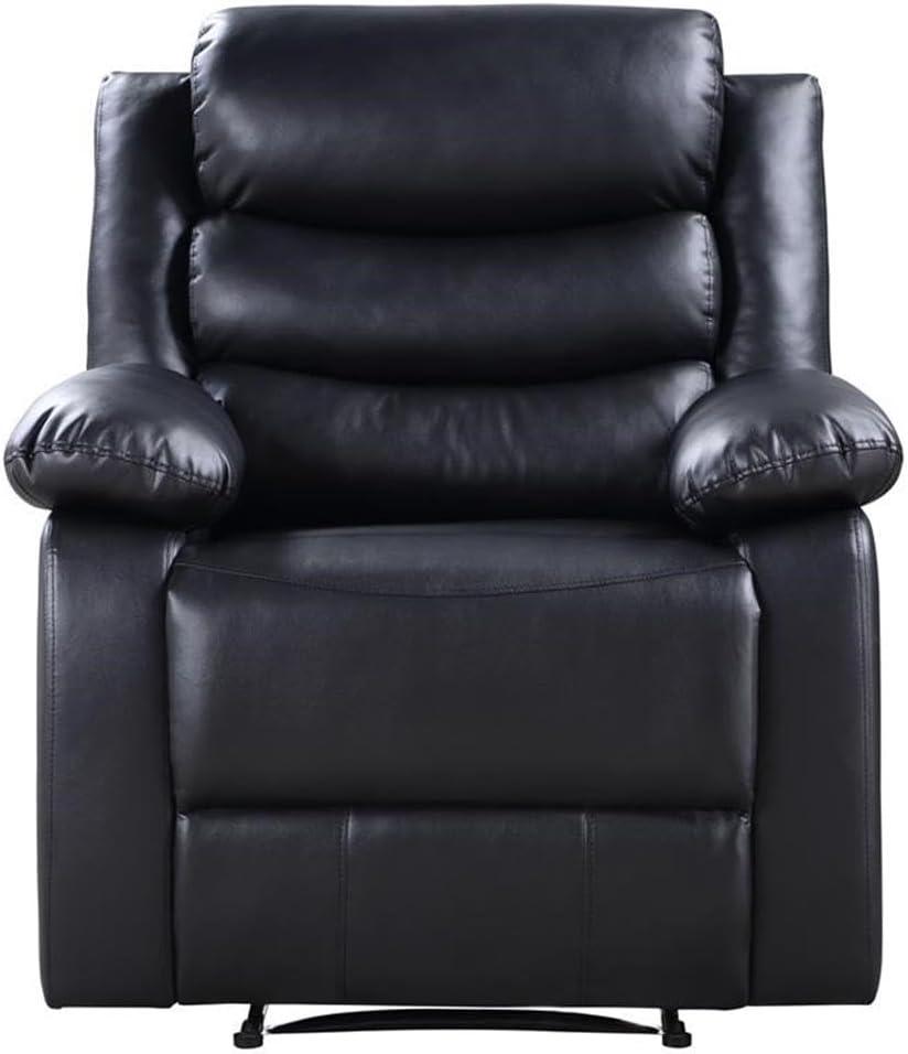 39" Eilbra PU Recliner Sofa Black- Acme Furniture