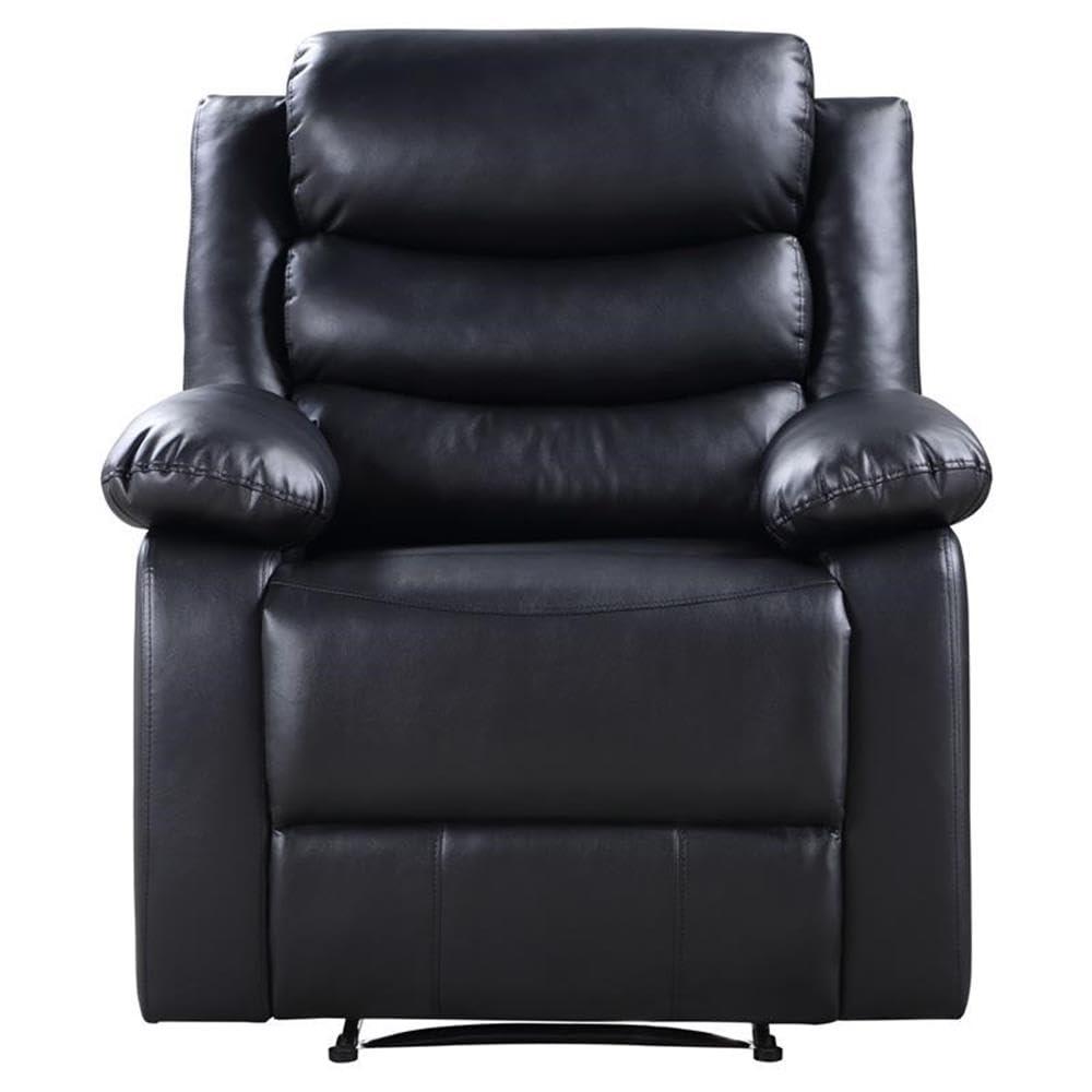 39" Eilbra PU Recliner Sofa Black- Acme Furniture