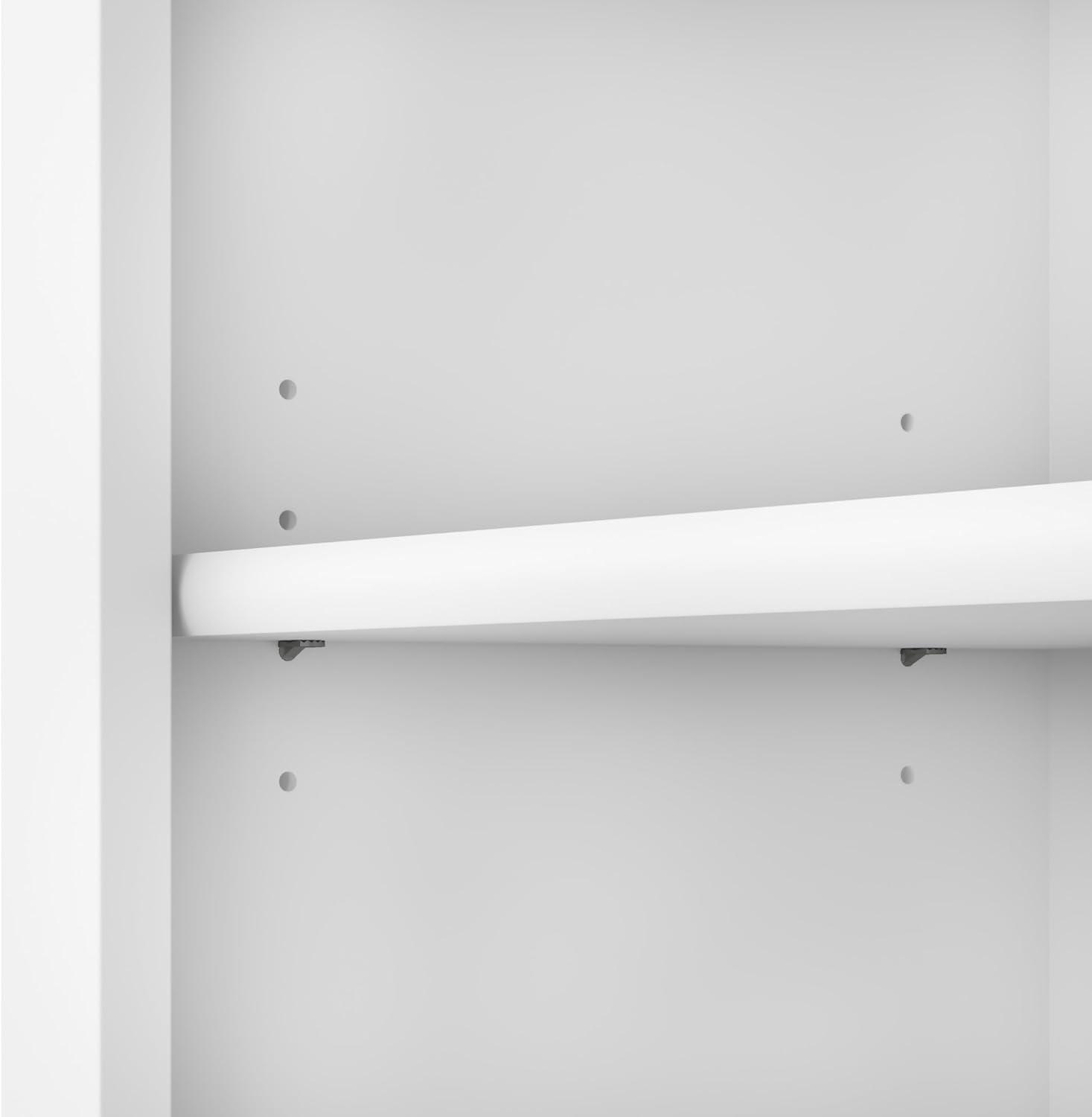Bush Furniture Somerset 5 Shelf Tall Bookcase in White Finish