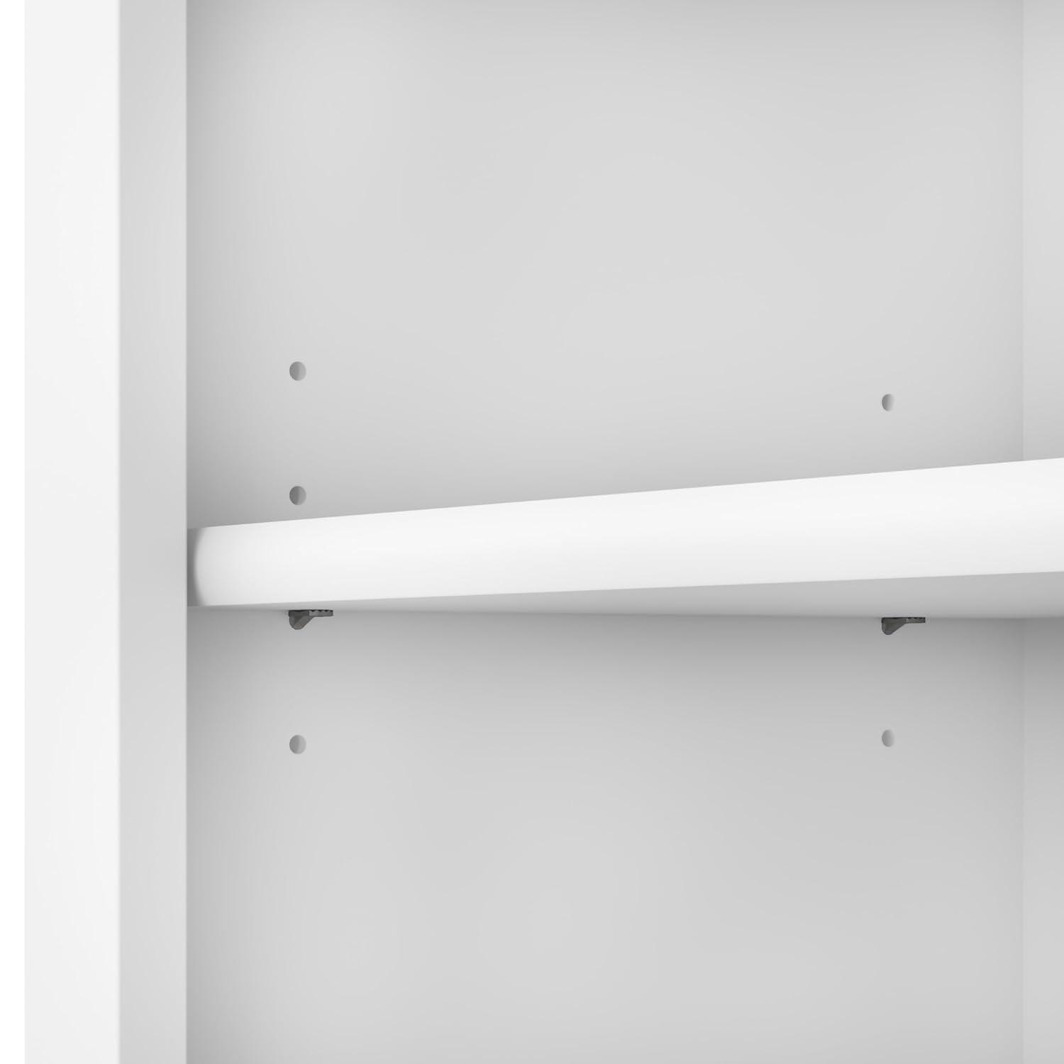Bush Furniture Somerset 5 Shelf Tall Bookcase in White Finish