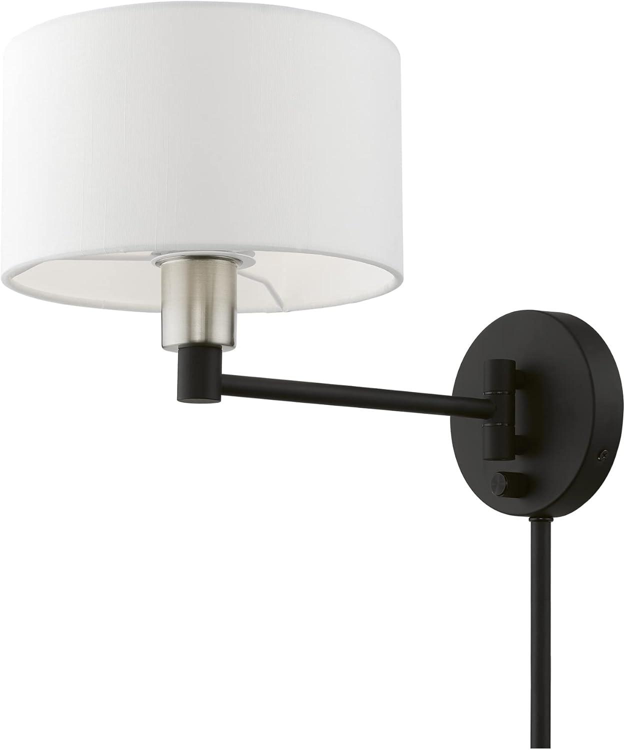 Livex Lighting 1 - Light Wall Light in  Black/Brushed Nickel