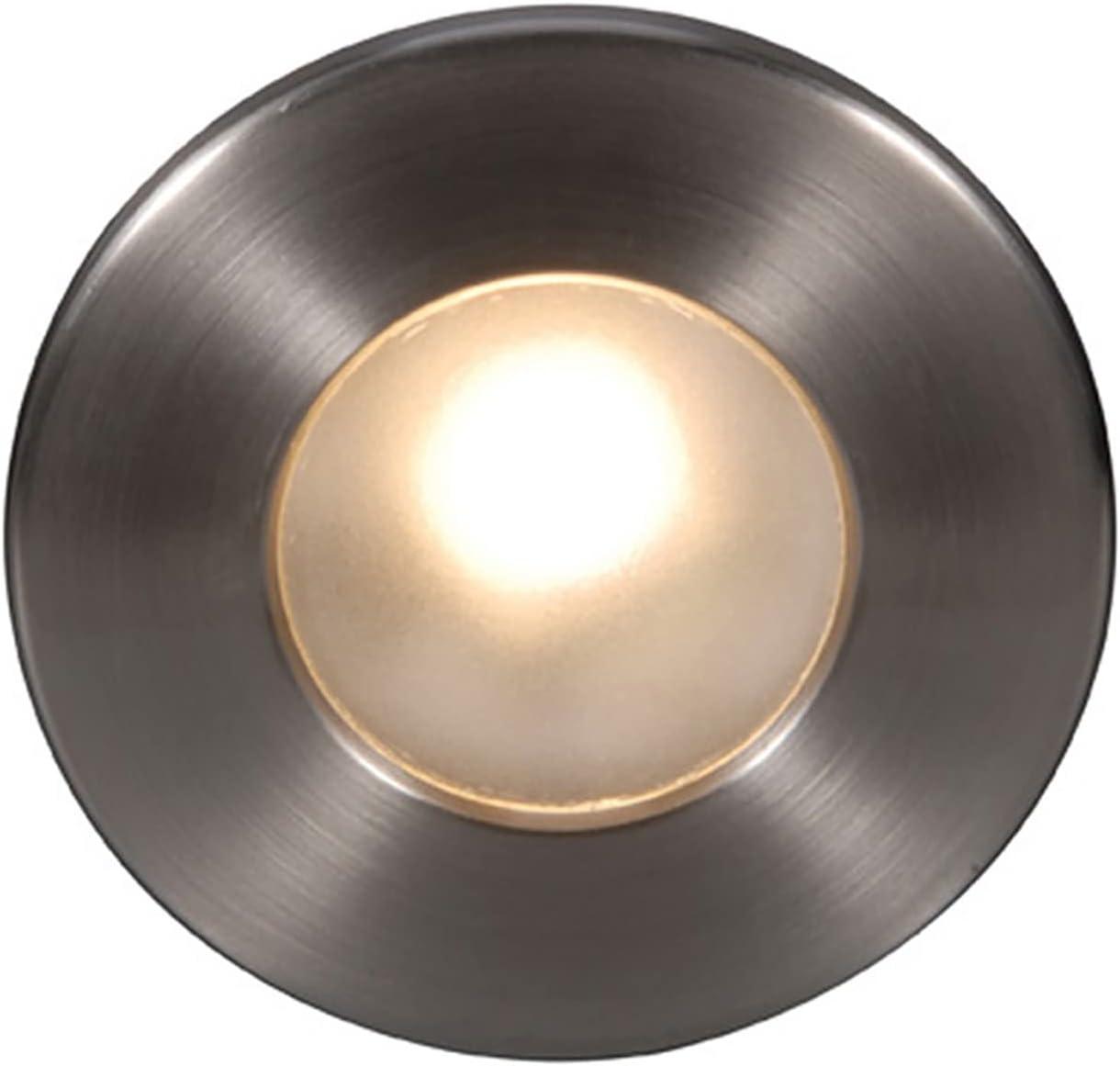 Sleek Brushed Nickel 3" LED Step Light with Dimmable Energy Star