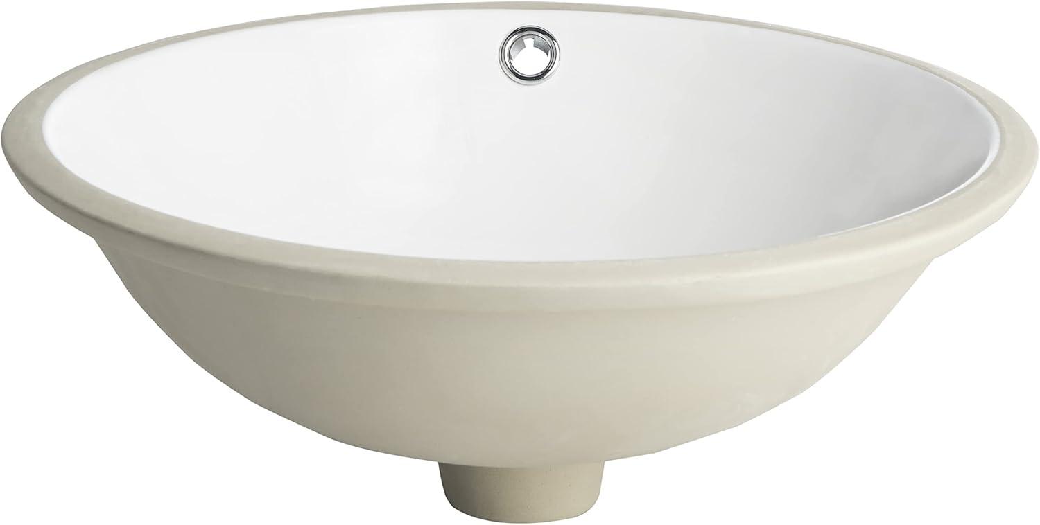 Nerida White Ceramic Round Undermount Bathroom Sink