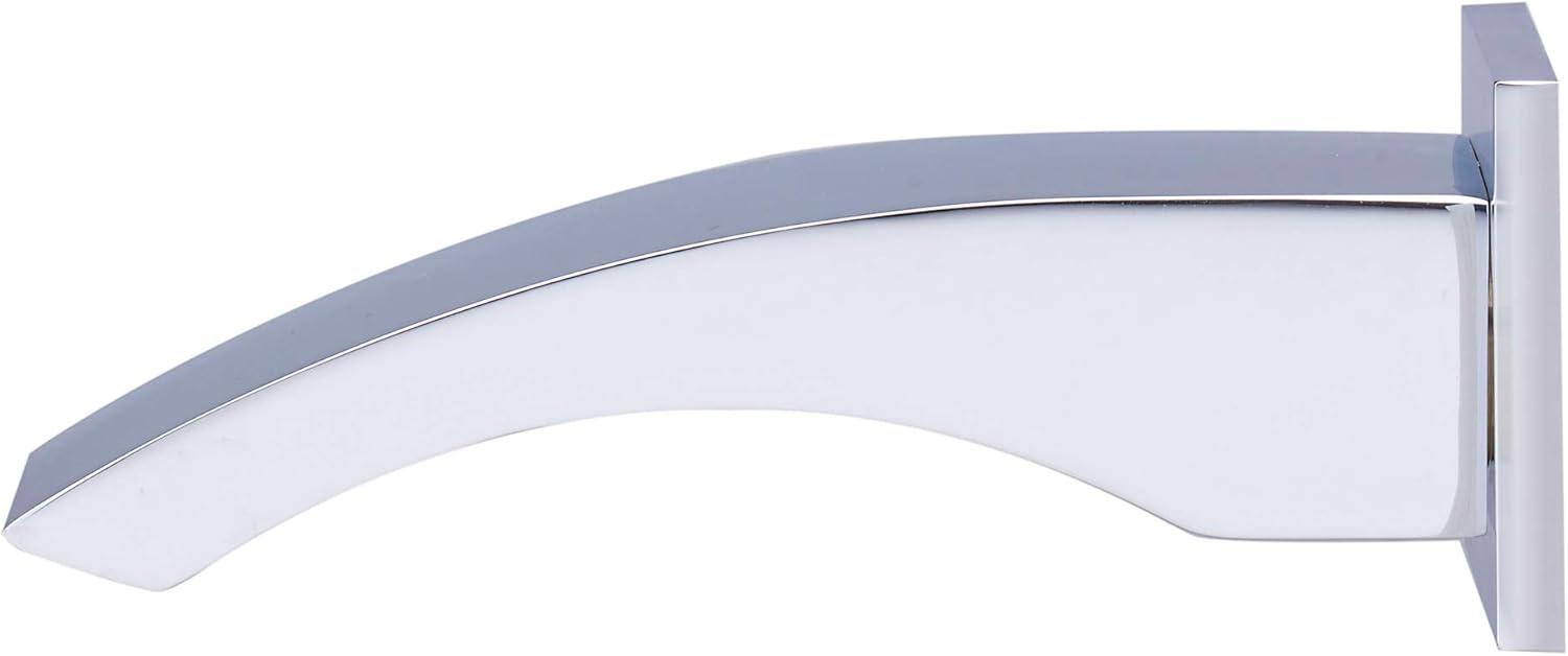 Polished Chrome Wall Mounted Curved Tub Spout