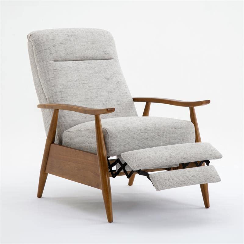 Comfort Pointe Terni Press-Back Recliner Sea Oat: Upholstered Polyester, Wood Frame, Foam Fill