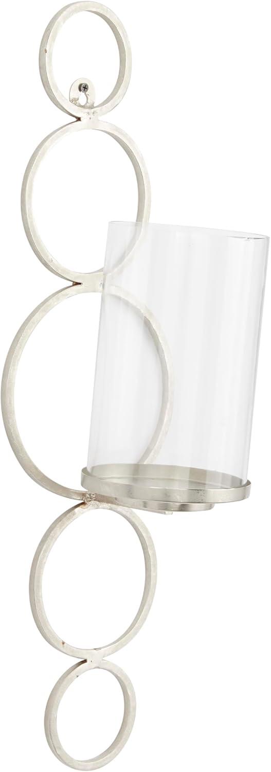 CosmoLiving by Cosmopolitan Silver Metal Wall Sconce