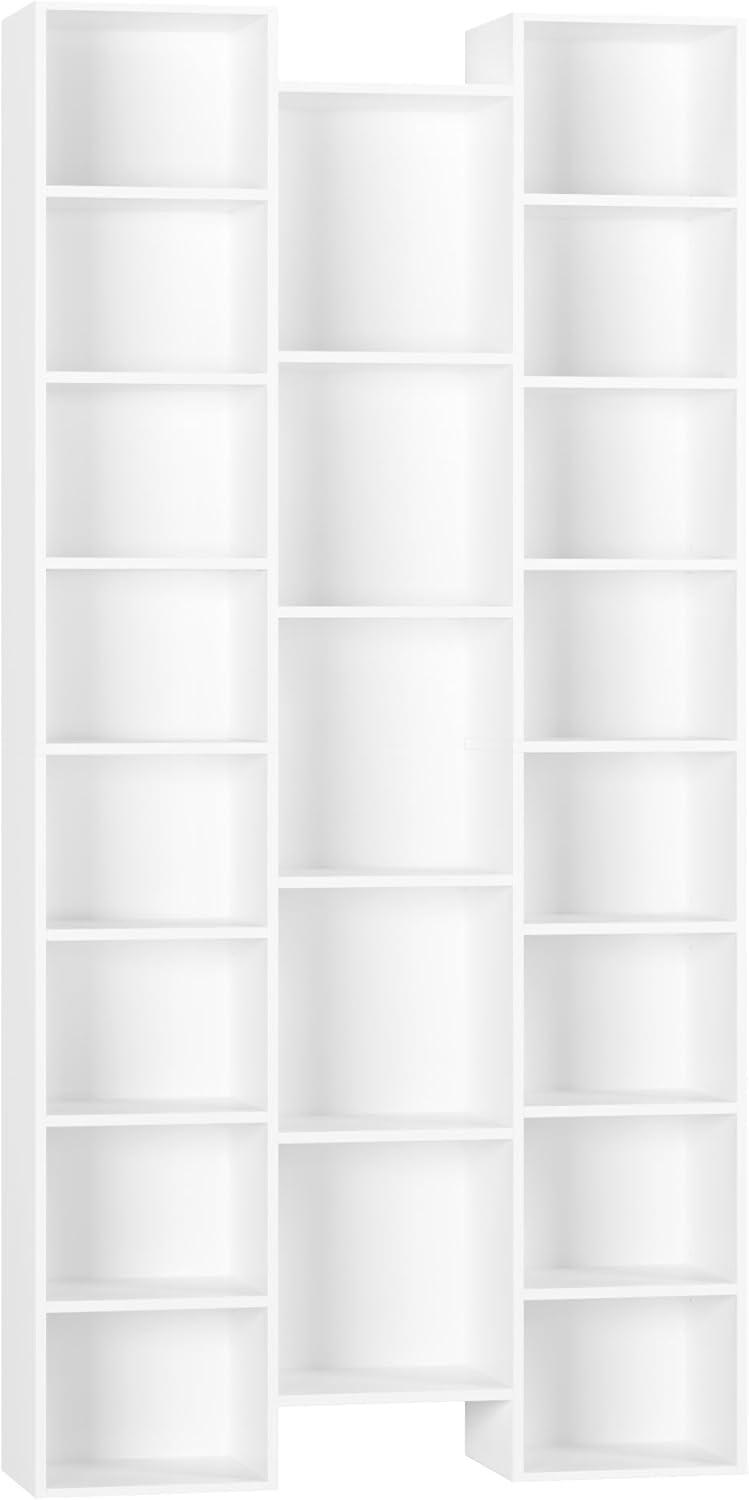 Latitude Run® Triple Wide 8 Tier Media Storage Tower Rack, 71" Tall Bookshelf Black Bookshelf