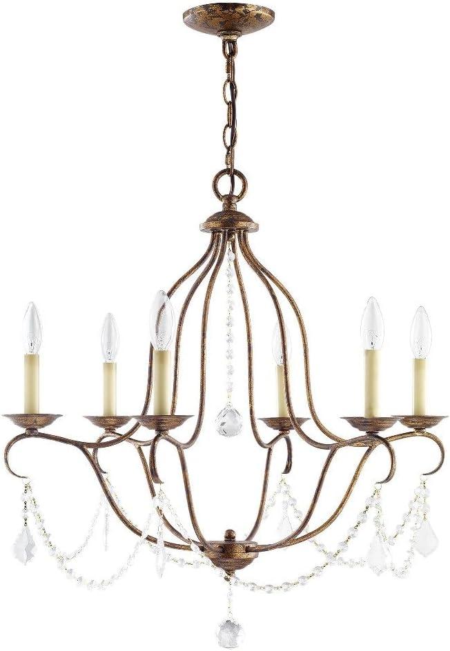 Livex Lighting Chesterfield 6 - Light Chandelier in  Antique Gold Leaf