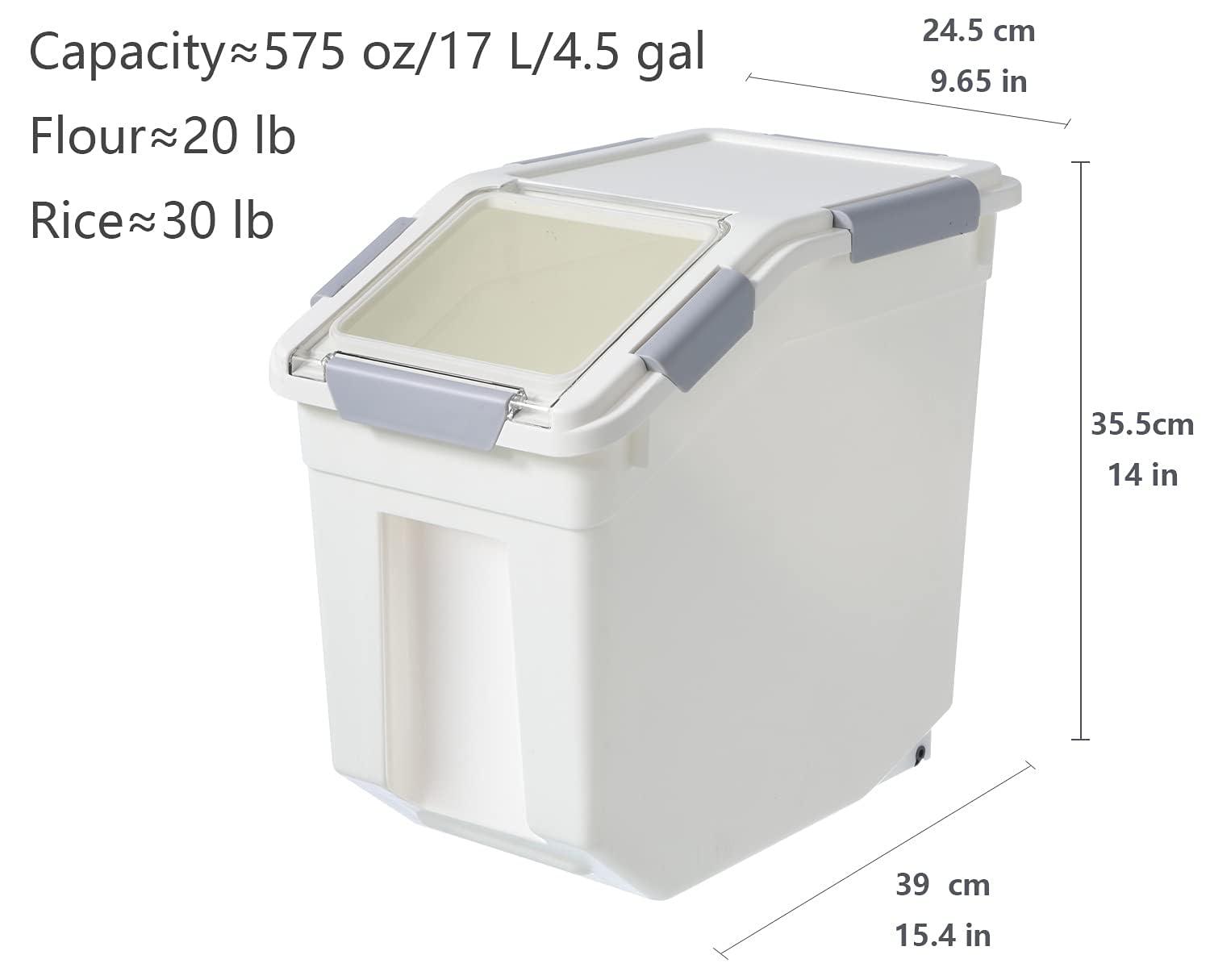 2 Pack Dog Food Storage Container With Scoop,Large Airtight Pet Dog Food Bin,Container For Dog Treats Rice,Dog Cat Dry Food Bin,Baking Supplies,Flour,Rice,Kitchen Pantry Cereal(10 LB)