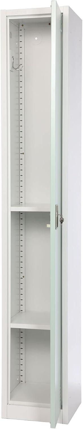 Misty Green Steel Office Locker with Adjustable Shelving