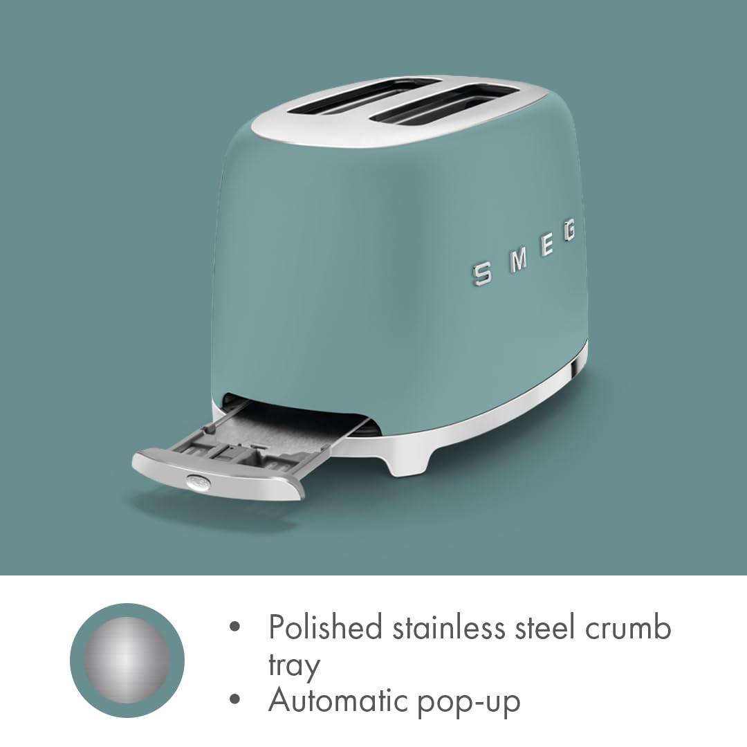 SMEG Matte Jade Green 2-Slice Retro Toaster