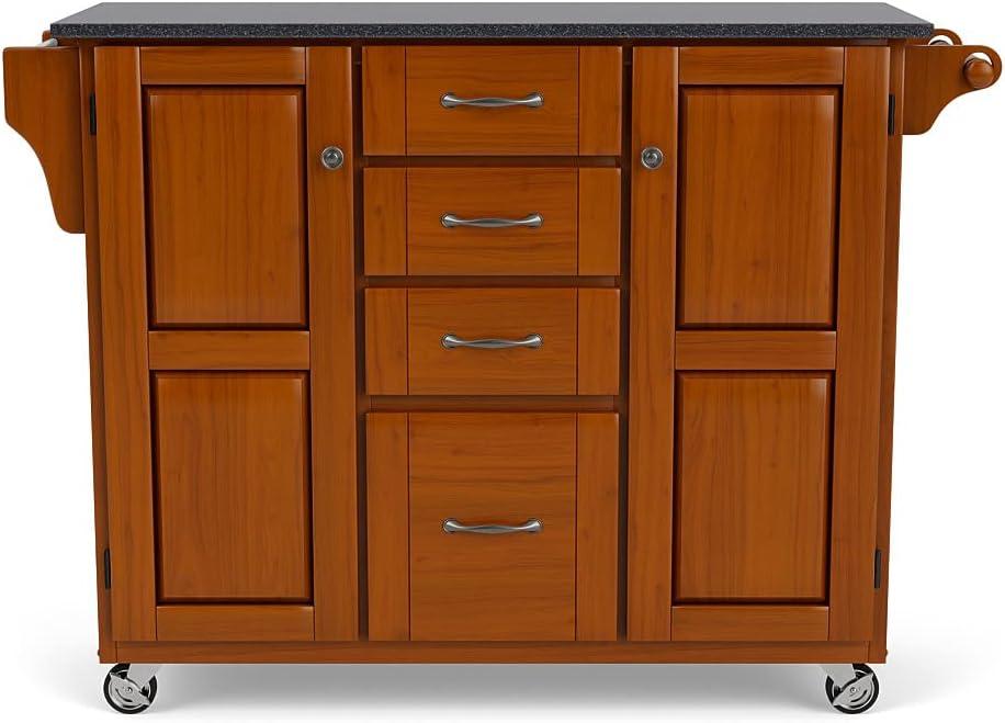 Homestyles Create-a-Cart Wood Rolling Kitchen Cart in Brown