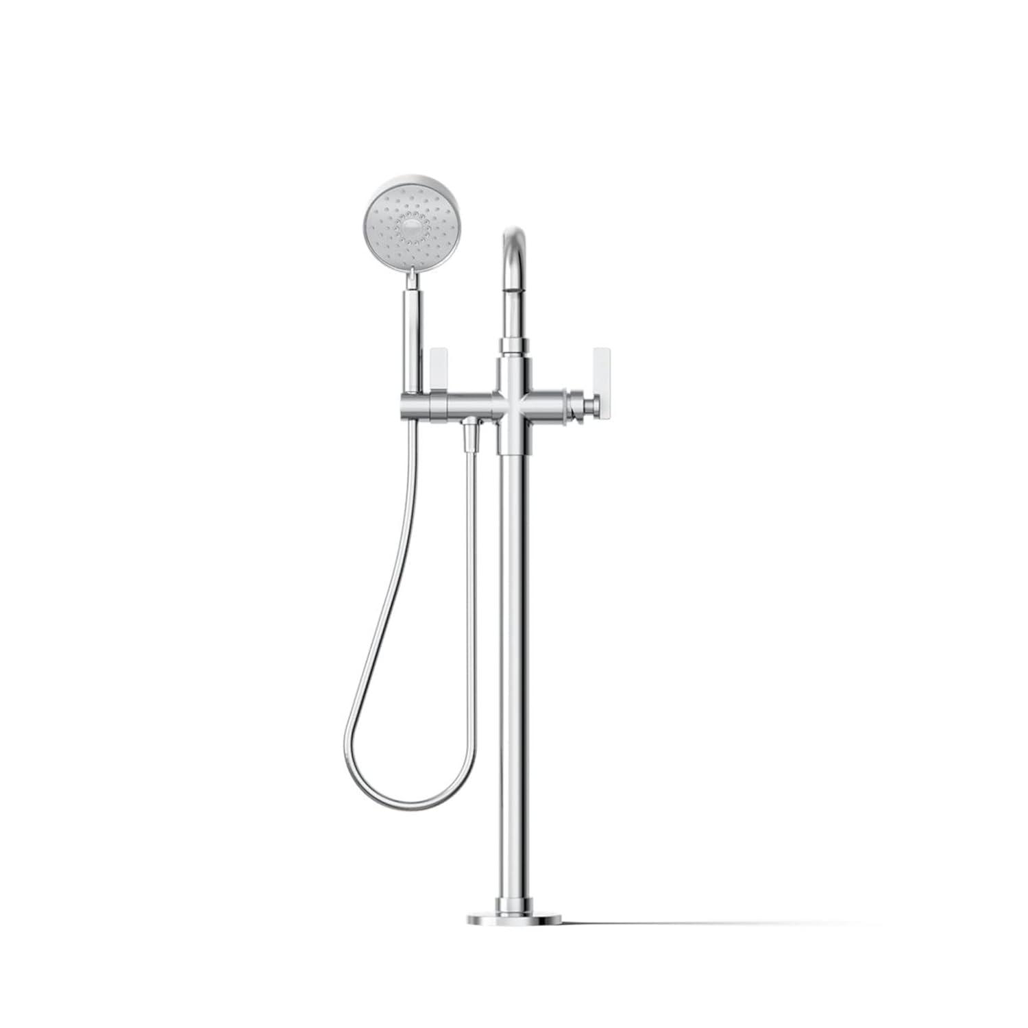 Castia by Studio McGee Floor-Mount Bath Filler Trim with Handshower
