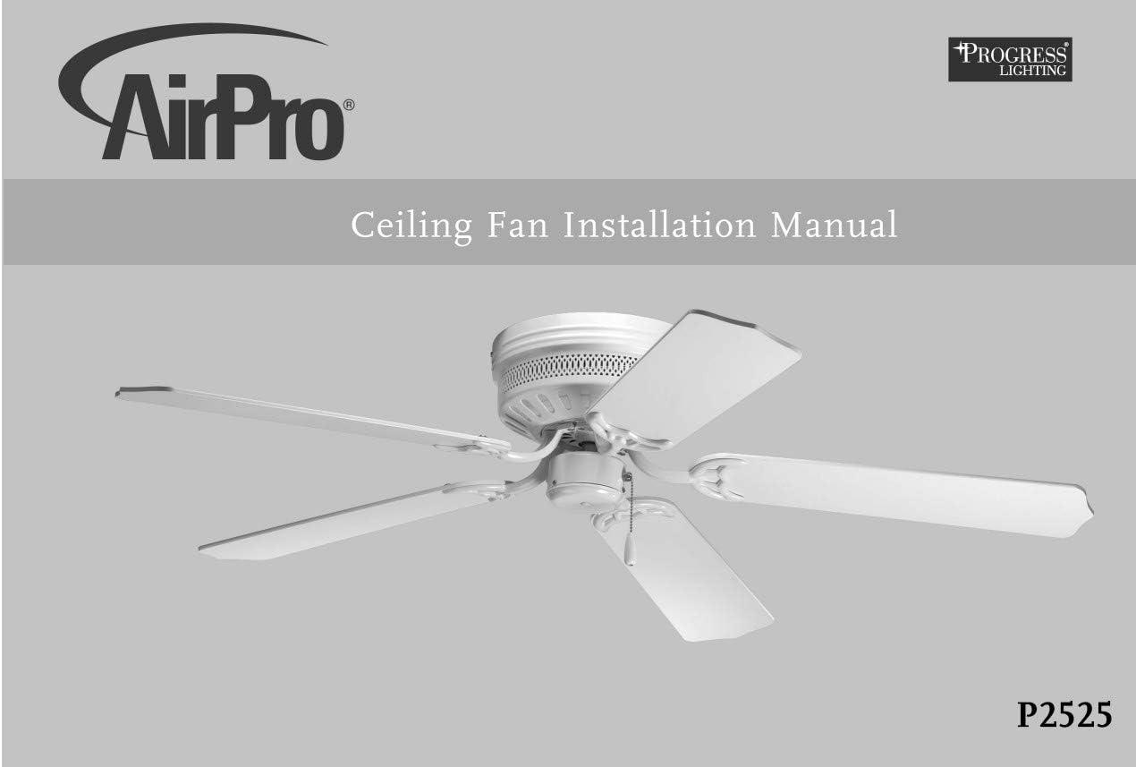 Progress Lighting Hugger 52 Hugger 52" 5 Blade Flush Mount Indoor Ceiling Fan - Nickel