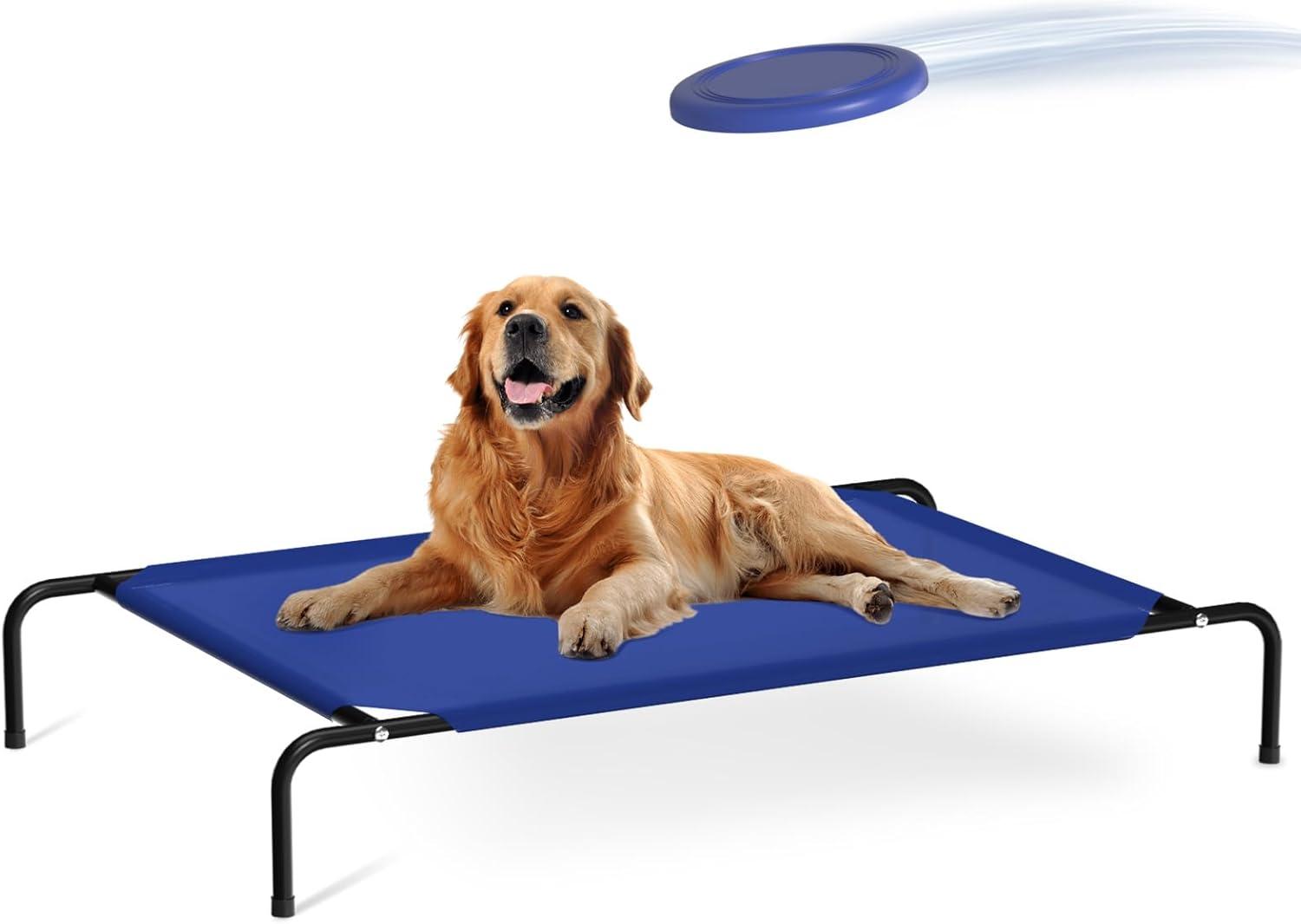 Tucker Murphy Pet™ Cooling Elevated Dog Bed, Portable Raised Pet Cot with Breathable Fabric and Alloy Steel Frame
