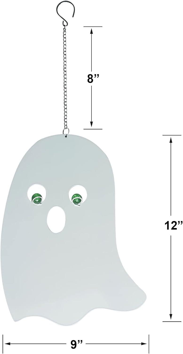 Glow-in-the-Dark Metal Hanging Ghosts Set of 3