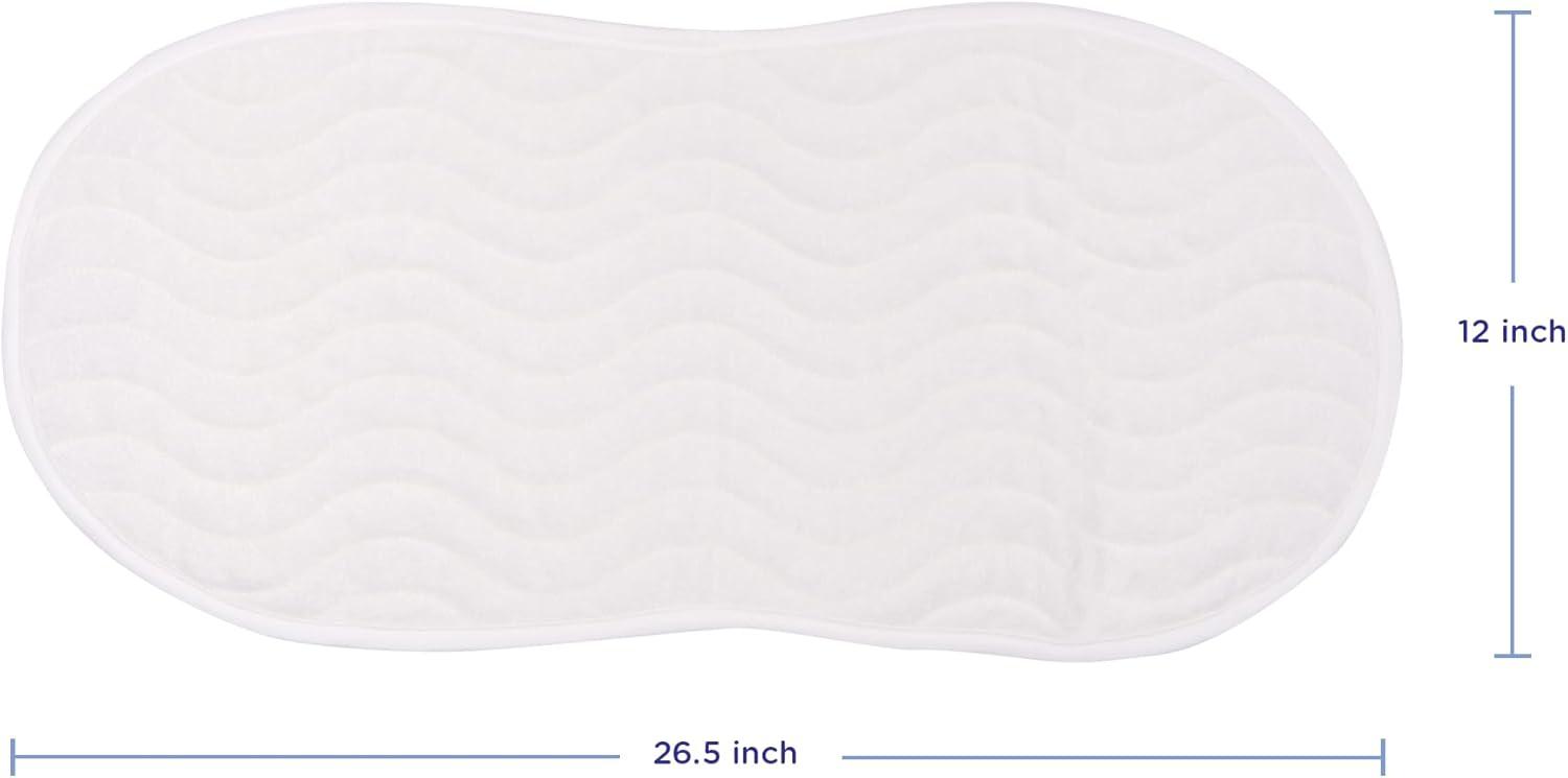 Ubbi Quilted Reusable Changing Pad Liner Covers - White