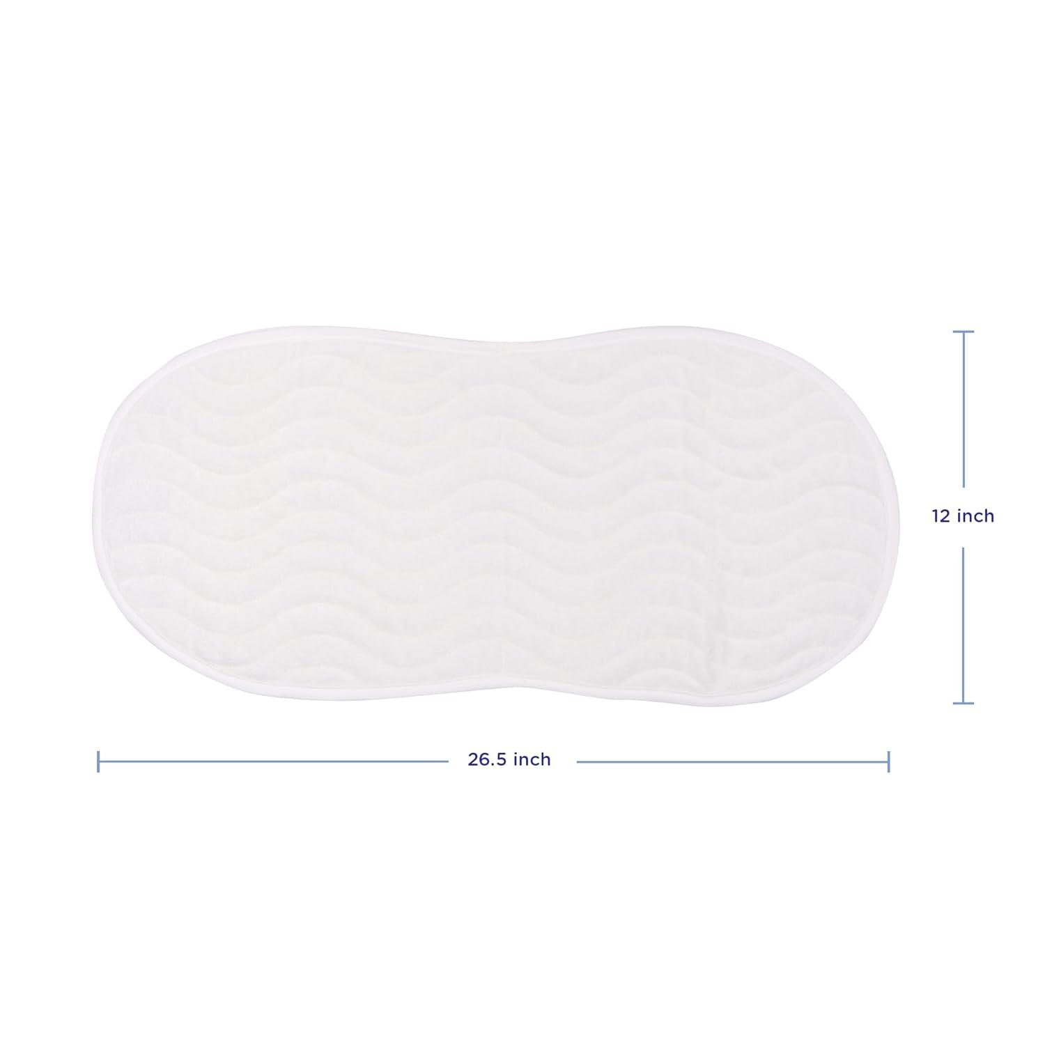 Ubbi Quilted Reusable Changing Pad Liner Covers - White