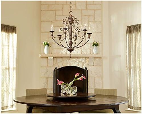 Quorum Lighting Salento 6-Light Chandelier, French Umber, 32 Width, 28 Height