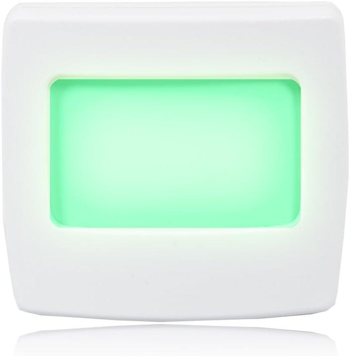 Maxxima Mini Green Always On LED Night Light - Ideal Plug-in Lighting for Bedrooms, Bathrooms, Kitchens, Kids' Nursery, Hallways, Stairs or Any Dark Room or Space at Home  - 4 Pack