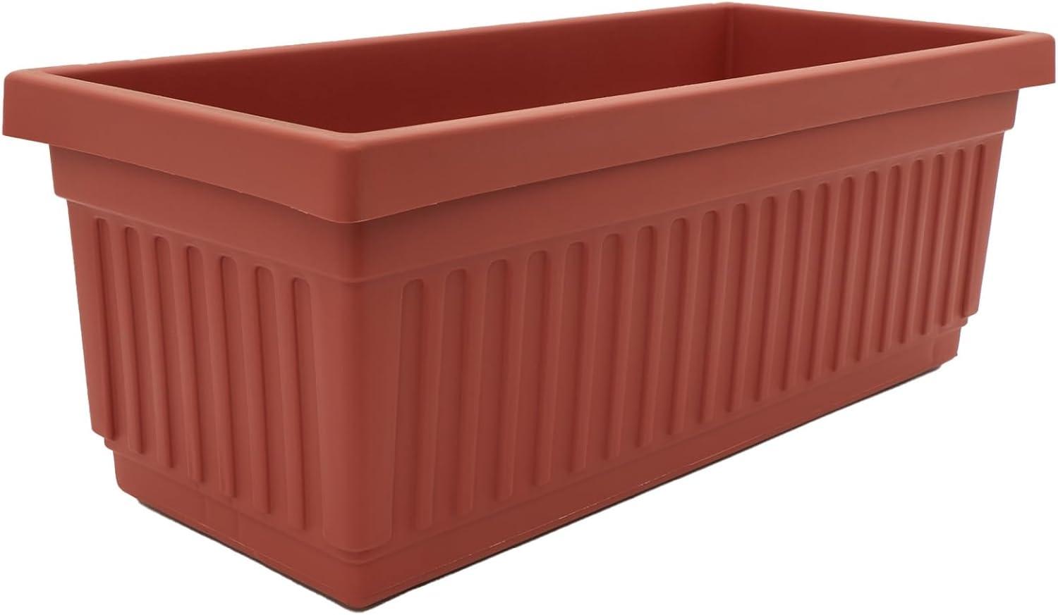 Classic Fluted 30" Venetian Planter in Natural Clay for Outdoor Spaces