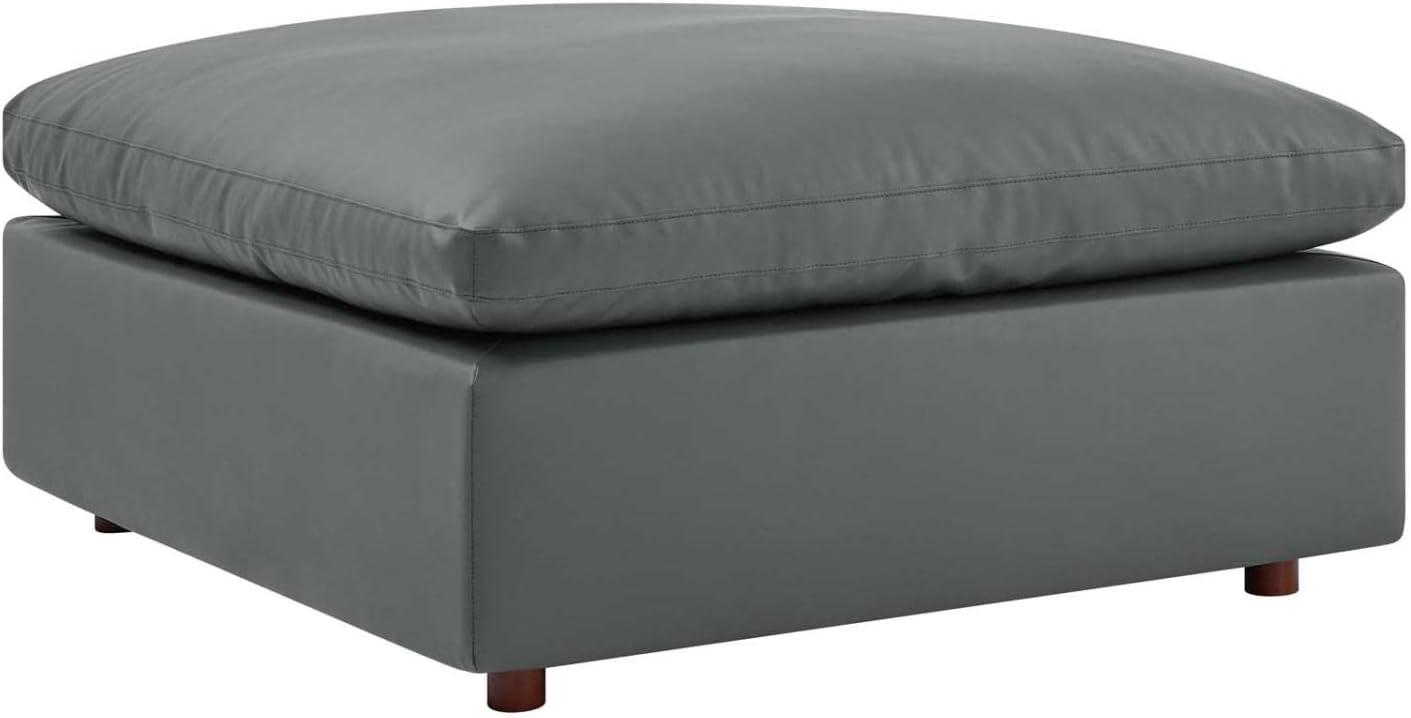 Modway Commix Down Filled Overstuffed Vegan Leather Ottoman