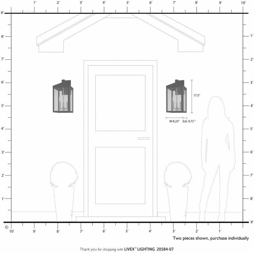 Livex Lighting Nyack 3 Light Outdoor Wall Lantern