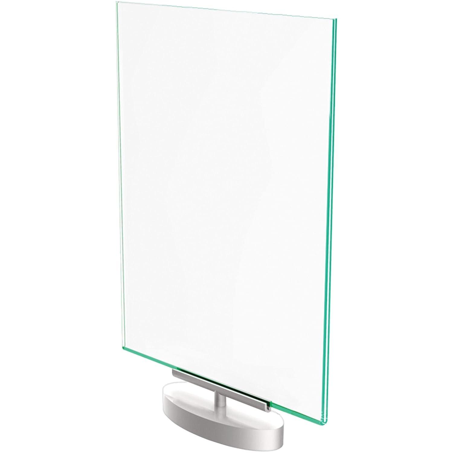 Silver and Clear Rotating 5x7 Desktop Sign Holder