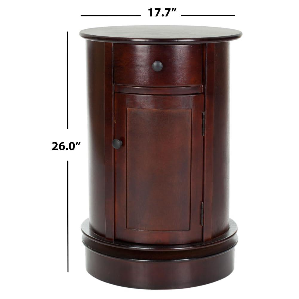 Tabitha Swivel Accent Table - AMH5712D - Dark Cherry - Safavieh Couture