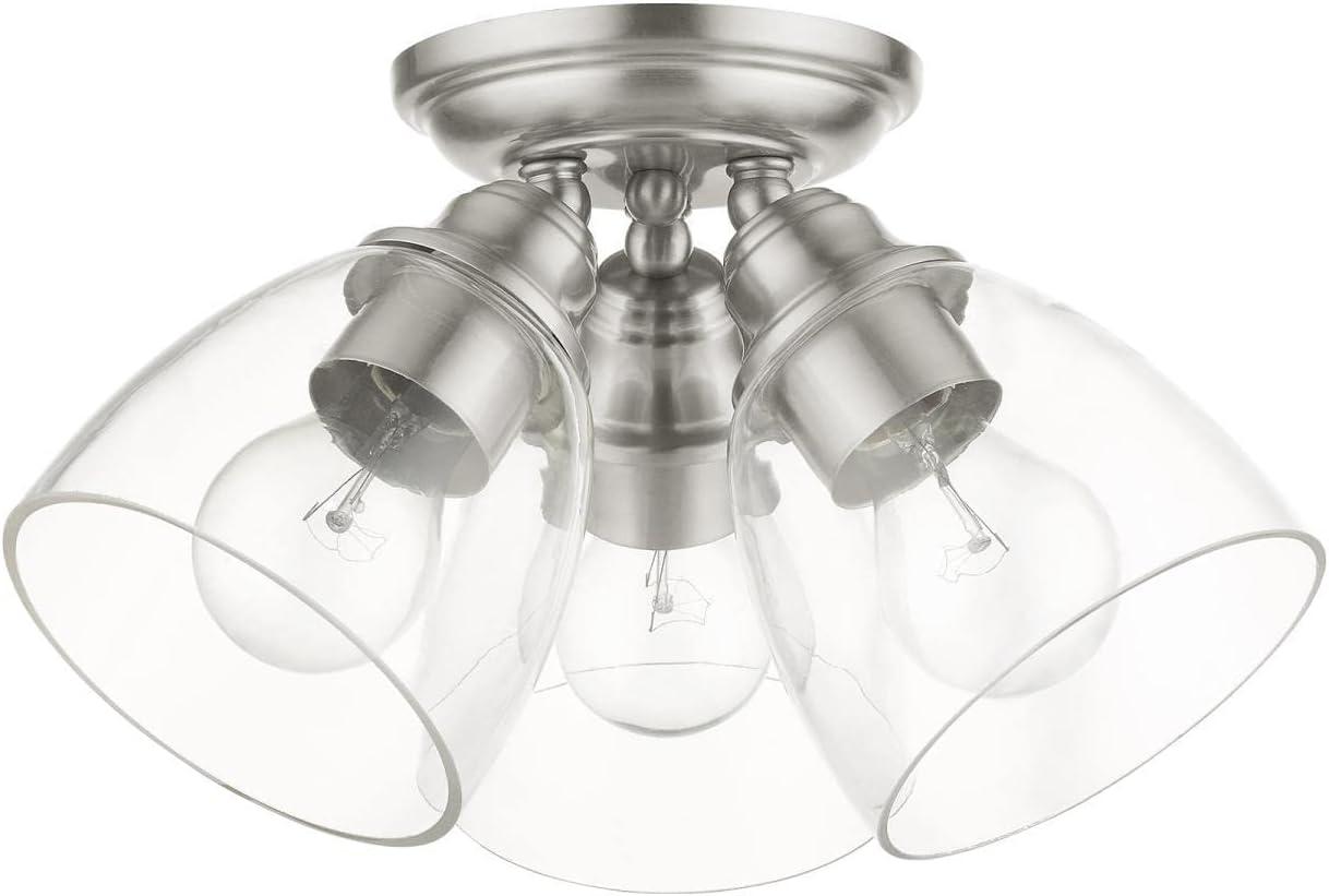 Livex Lighting Montgomery 3 - Light Flush Mount in  Brushed Nickel