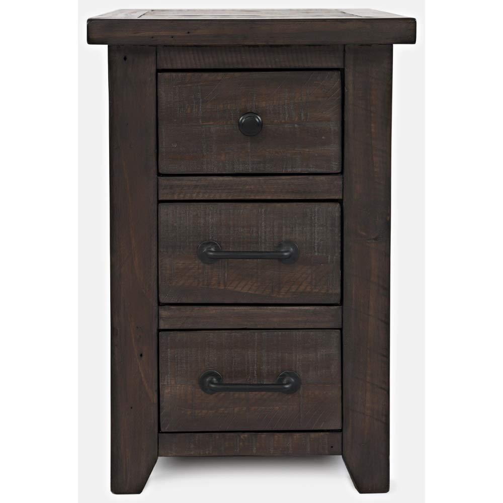 Jofran,Harris USB Charging Side Table- Brown Color