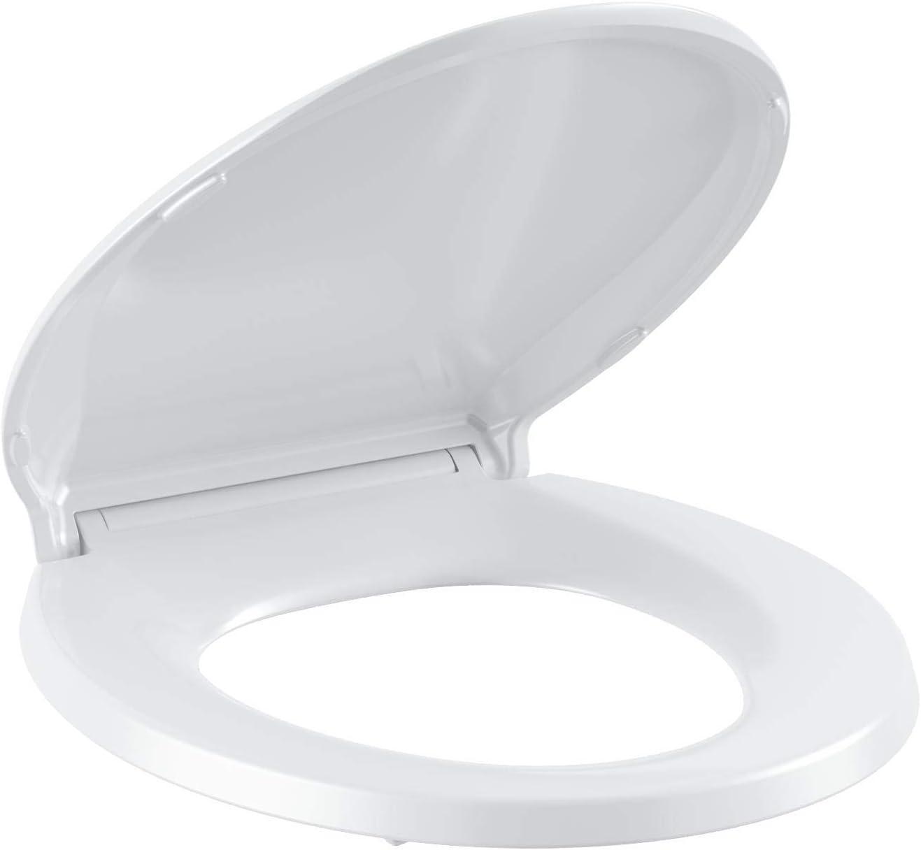 Cachet Round-Front Toilet Seat with Quiet-Close Lid and Seat and Grip-Tight Bumpers