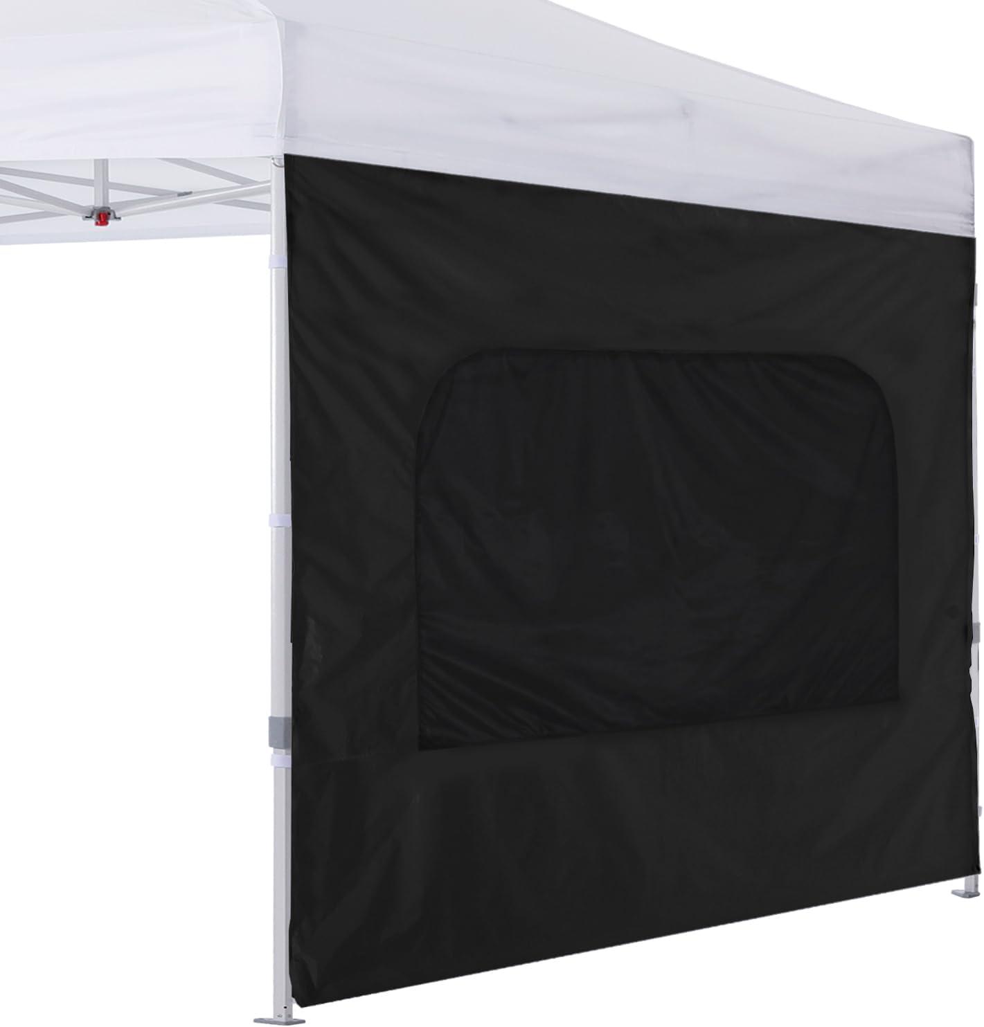 HLong Canopy Tent Sidewall for 10x10 Pop Up Canopy, 1 Piece, Black
