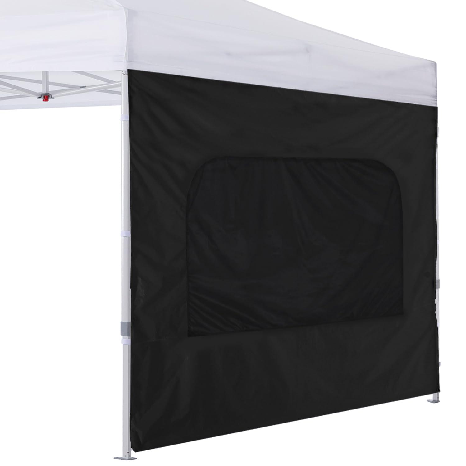 HLong Canopy Tent Sidewall for 10x10 Pop Up Canopy, 1 Piece, Black