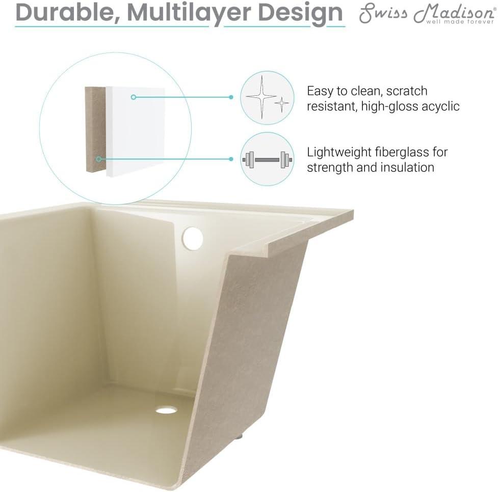 Voltaire 60" x 30" Alcove Bathtub