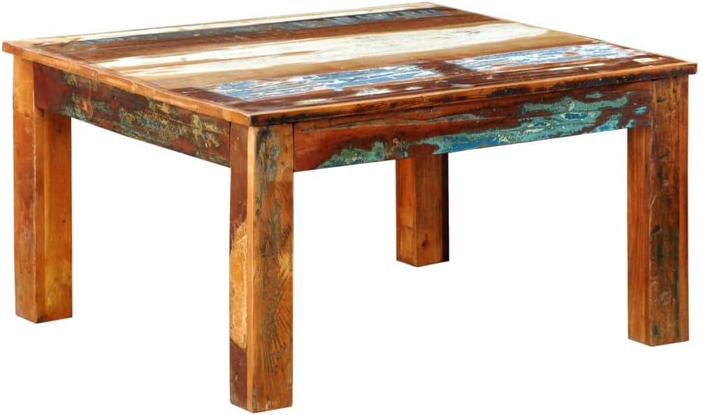 vidaXL Coffee Table Square Reclaimed Wood