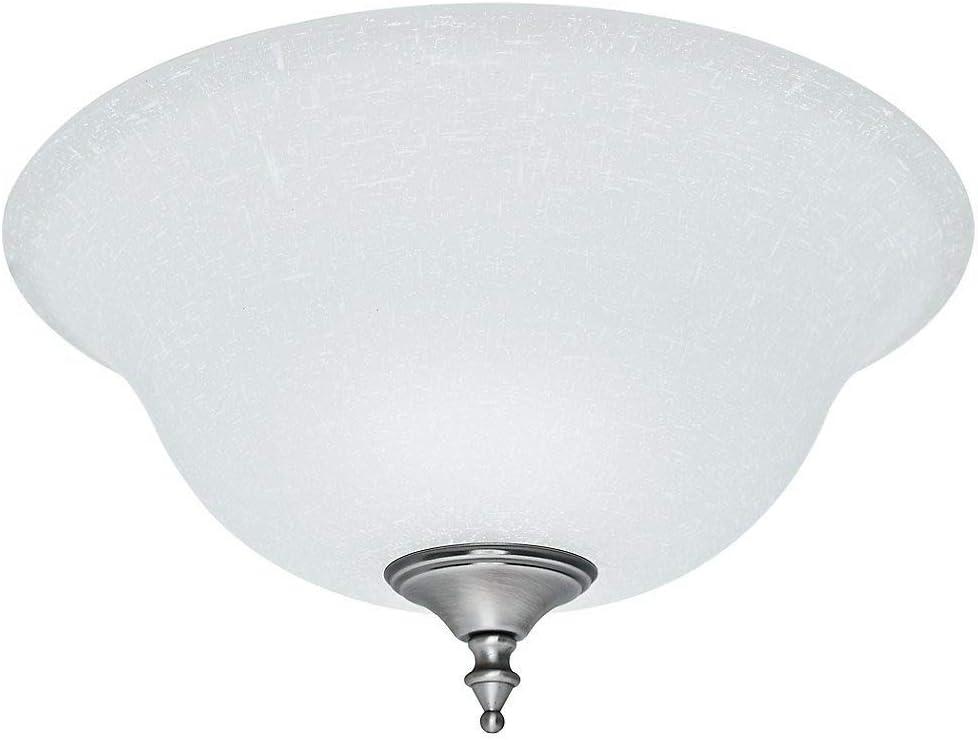 99162-Hunter Fans-Accessory-Glass Bowl Kit-12.8 Inches Wide by 6.3 Inches High-Antique Pewter Finish-White Linen Glass Color