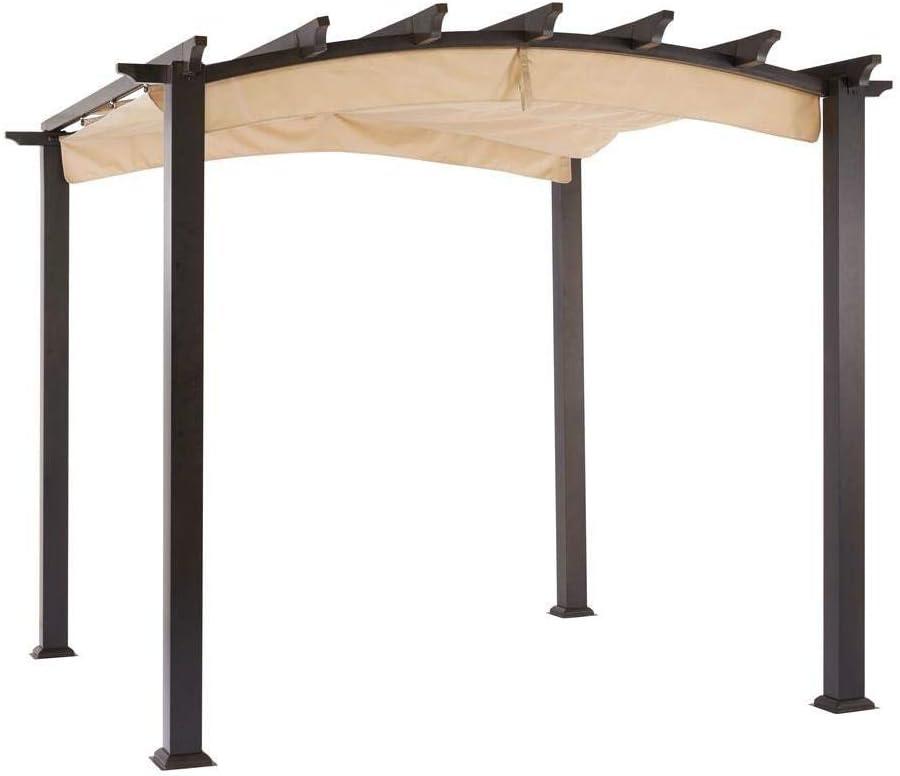 Garden Winds Beige Replacement Canopy Top for Hampton Bay Arched Pergola, UV Resistant