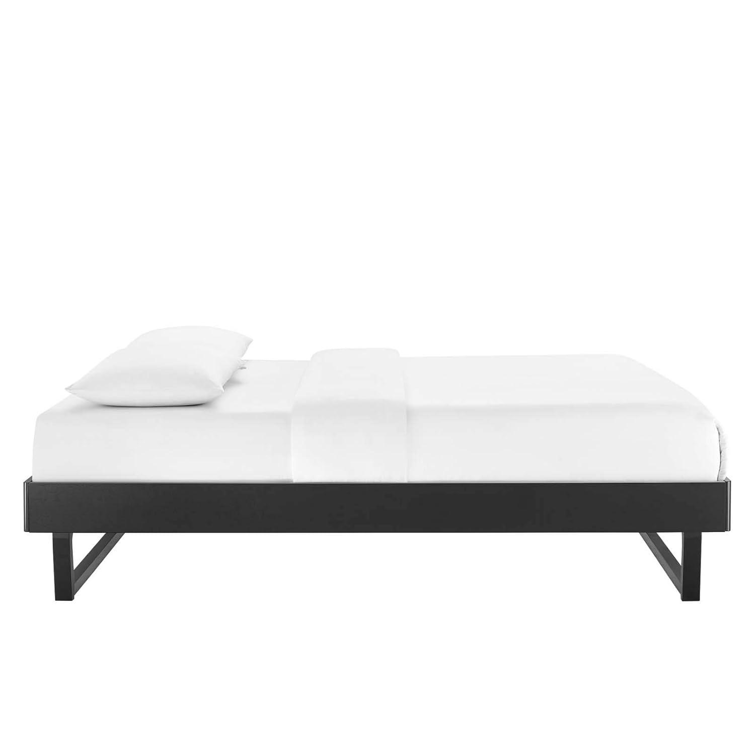 Modway Billie Full Rubberwood and MDF Wood Platform Bed Frame in Black
