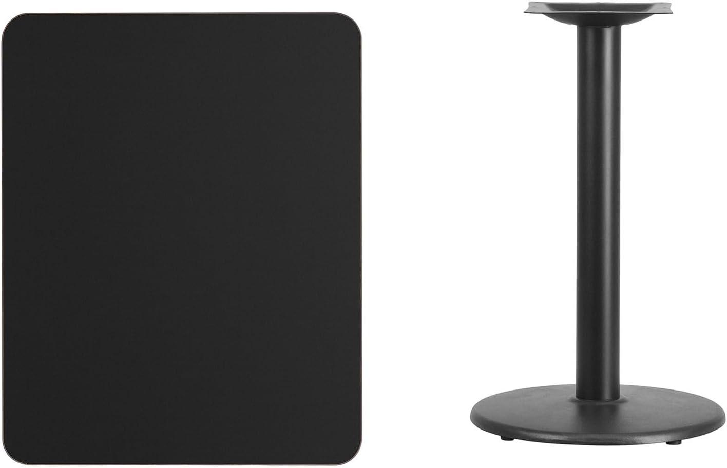 Flash Furniture Carrus Rectangular Laminate Dining Table Top with Round Base