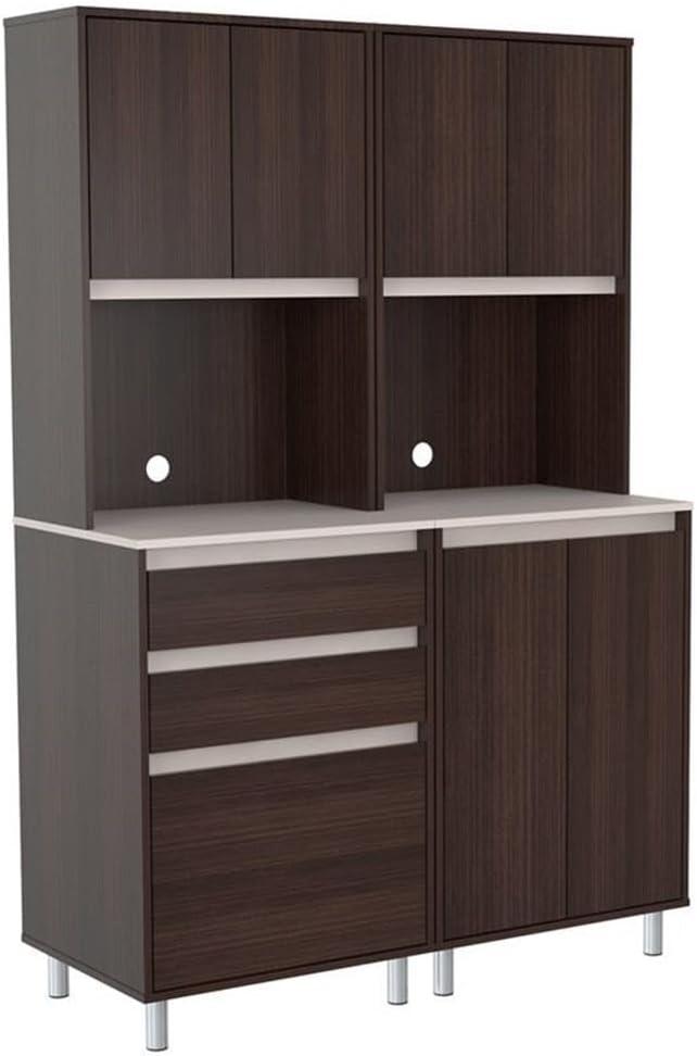 Espresso Grey 40'' Modern Laminate Kitchen Cabinet Set