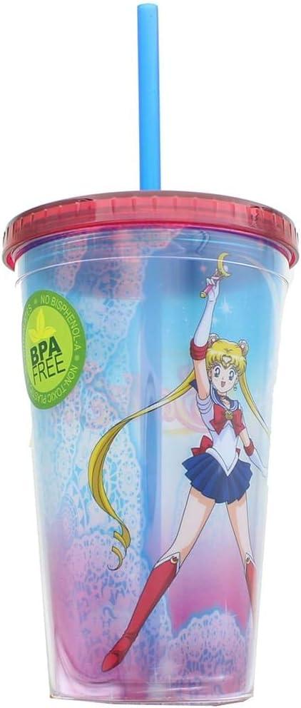 Just Funky Sailor Moon Lace 16oz Carnival Cup w/ Lid & Straw