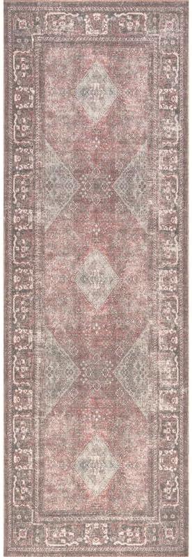 Nuloom Hillstone Collection Maybelle Traditional Vintage Medallion Area Rug, 2' 8" x 8', Grey